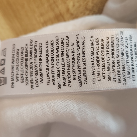 Beachlunchlounge Gauze Melody Collar Top White, size M - Picture 8 of 8